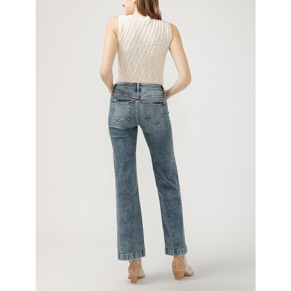 Silver Jeans Co. Suki Curvy Mid Rise Trouser Indigo 27” x 33” - Picture 2 of 9